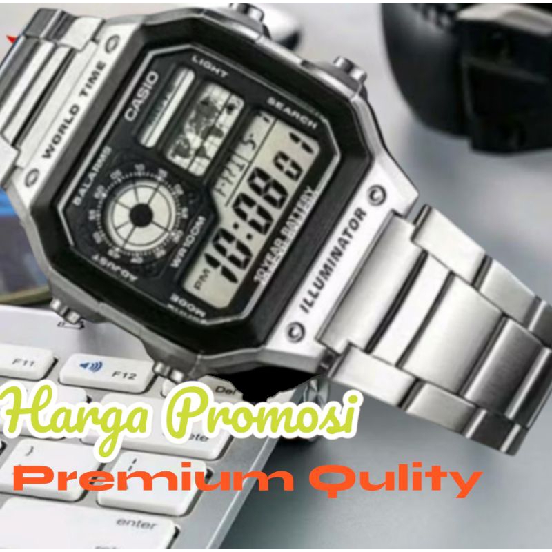 COD / Jam Tangan Sport Digital Pria Tahan Air / Jam Tangan Rantai Cowok Keren