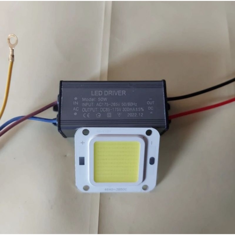 LED Mata Chip 50 Watt Sparepart Lampu Jalan PJU Mata Chip Travo Driver Led 50W
