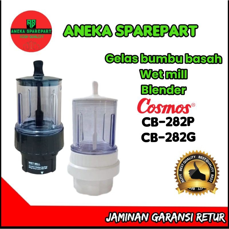 mounting gelas set wet mill cb 282 p,cb 282 g,original chopper blender cosmos