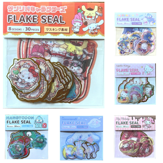 

Sanrio Flake Seal Seal 10 Design 30 Pieces