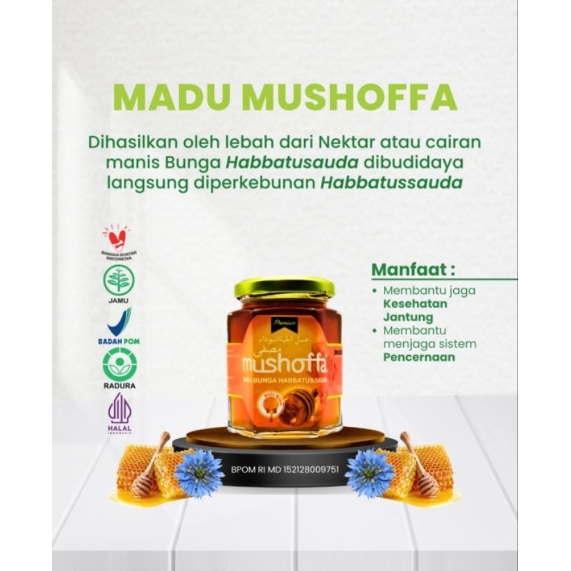

Madu - Madu Mushoffa - Madu dari nektar bunga habbatusauda - 250 ml