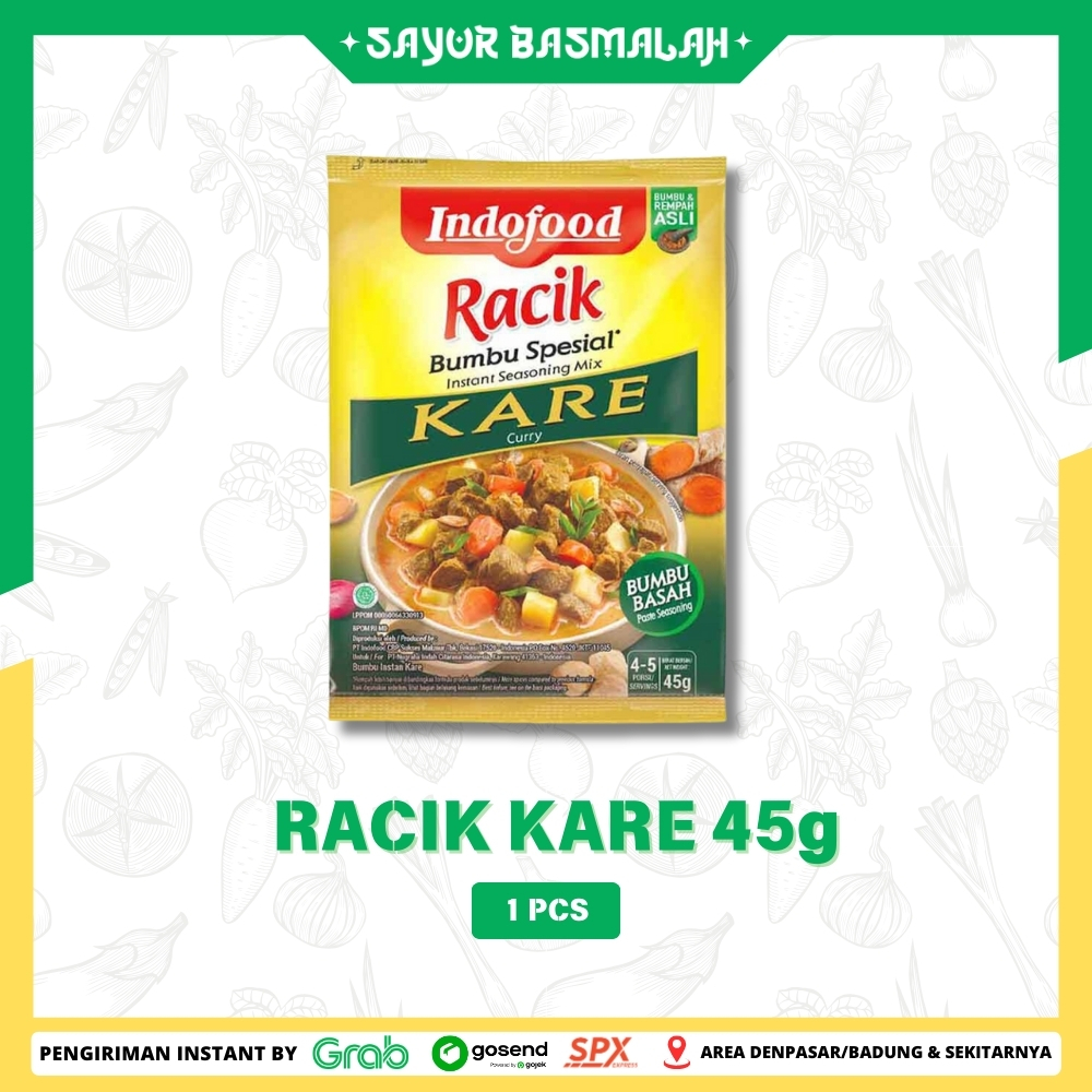 

Racik Kare 45g 1pcs - Sayur Basmalah