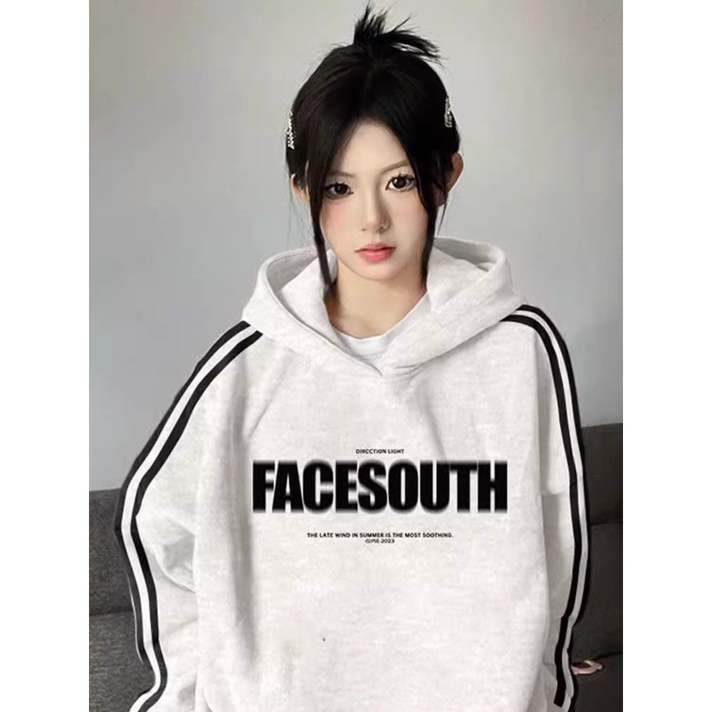 Kaos Lengan Panjang Hoodie Premium Import China Swearshirt Wanita