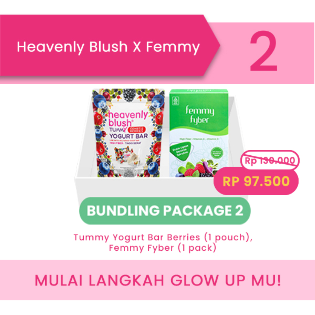 

Heavenly Blush Tummy Yogurt Bar Pouch Special Bundling Femmy Fyber (7 stick pack)