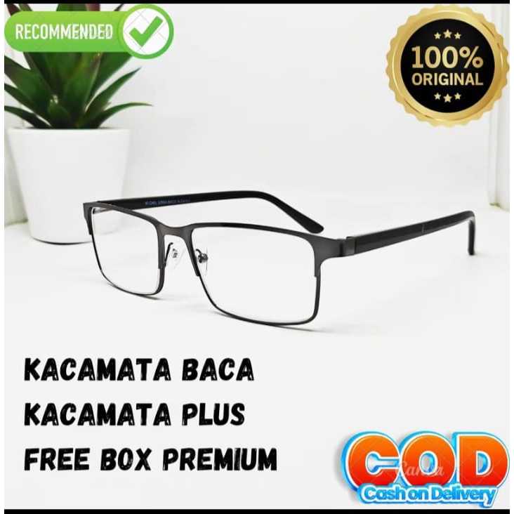KACAMATA BACA RABUN DEKAT ORANG TUA BAHAN METAL AWET ORIGINAL PREMIUM KACA MATA PLUS SUPER FOKUS+1.0