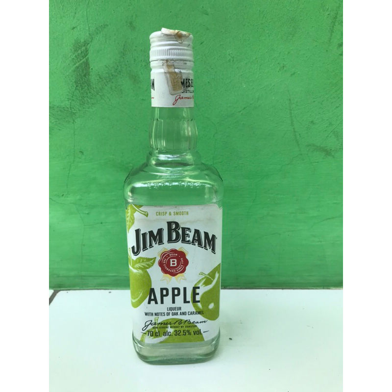 botol bekas minuman Jim Beam apple TANPA DUS botol antik botol unik pajangan botol hiasan