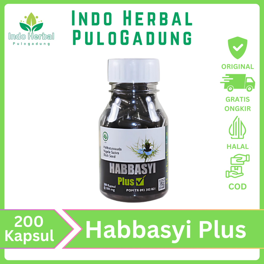 Habbasyi Plus Bee Pollen 200 Kapsul | Habbatusauda Serbuk plus Bee Pollen | Habatusauda Bee Pollen