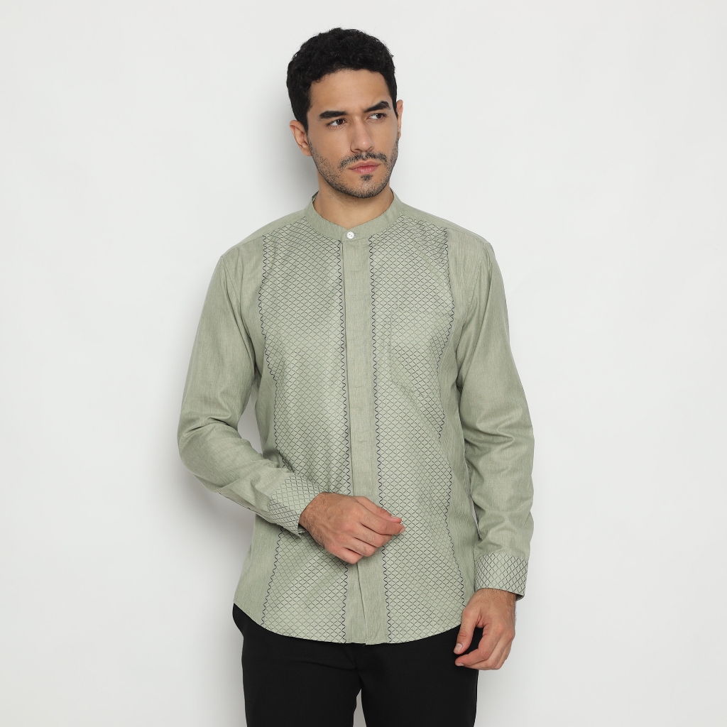 Platini Kemeja Koko Pria Lengan Panjang Katun 961301