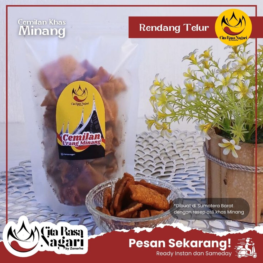 

Rendang Telur 150 gr Makanan Ringan Rendang Telur Keripik Kripik Kerupuk Cemilan Khas Minang Oleh-Oleh khas Padang – Cita Rasa Nagari