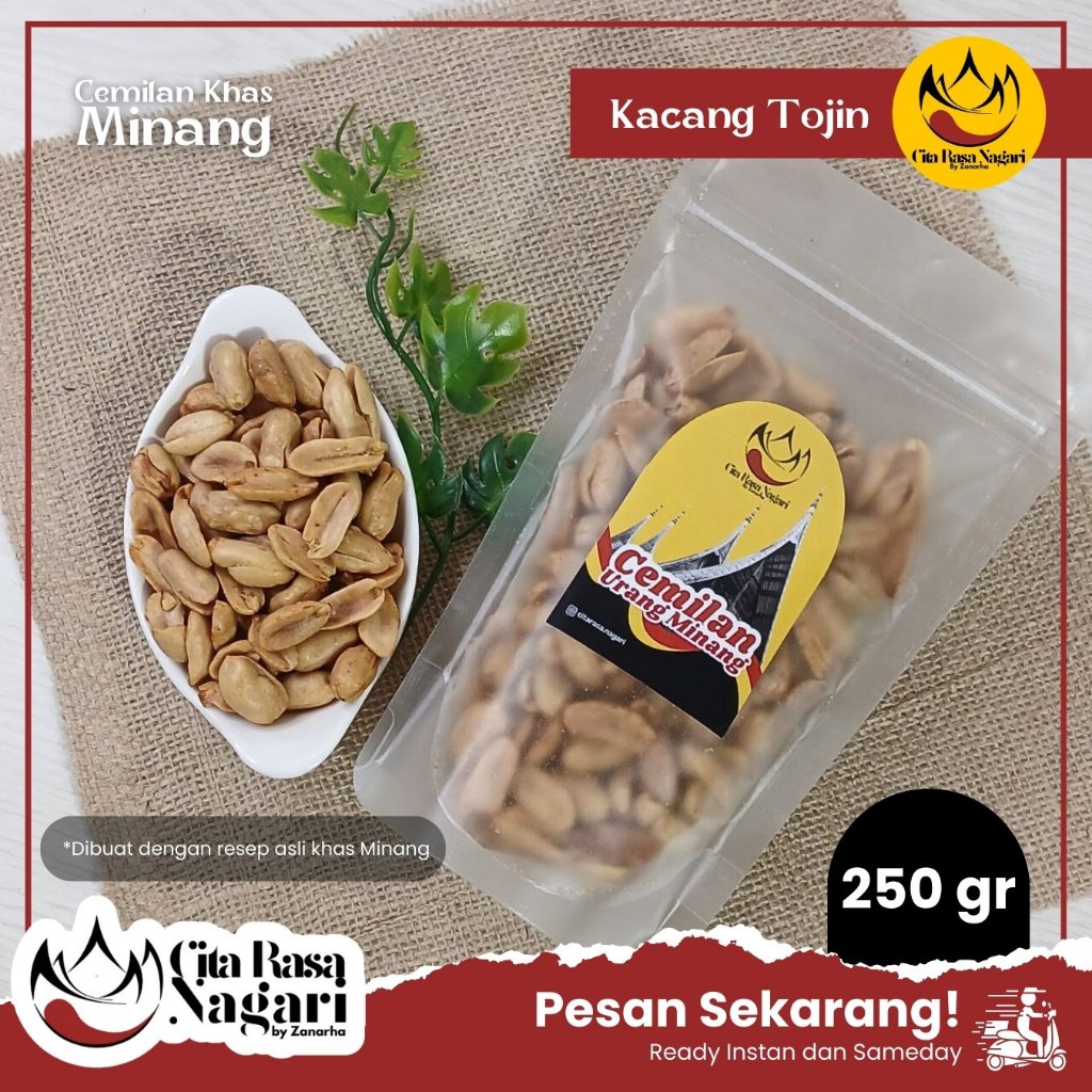 

Kacang Tojin Kacang Tanah Goreng 250 gr Kacang Tujin Kacang Bawang Cemilan Khas Minang Oleh-Oleh khas Padang – Cita Rasa Nagari