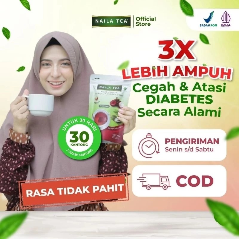 

Teh Herbal Diabetes Gula Darah Tinggi - Naila Tea