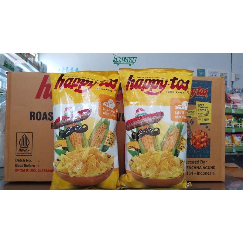 

Happy Tos Tortilla Chips Rasa Keju Nachos 140gr