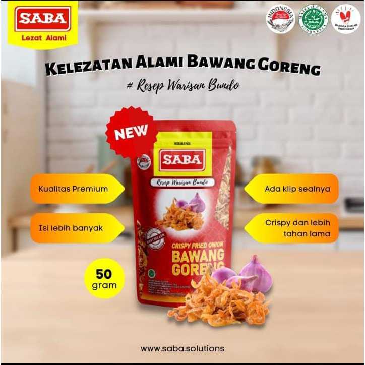 

SABA BAWANG GORENG CRISPY FRIED ONION 50 GRAM