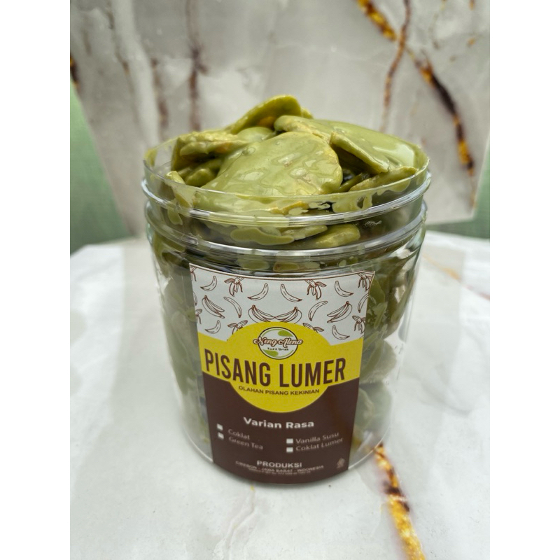 

KERIPIK PISANG LUMER RASA GREEN TEA ( FREE DUS+BUBBLE WRAP)
