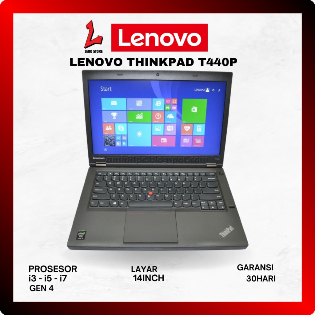 Laptop sekolah dan kuliah lenovo thinkpad T440P i3 i5 i7 generasi 4 second bergaransi