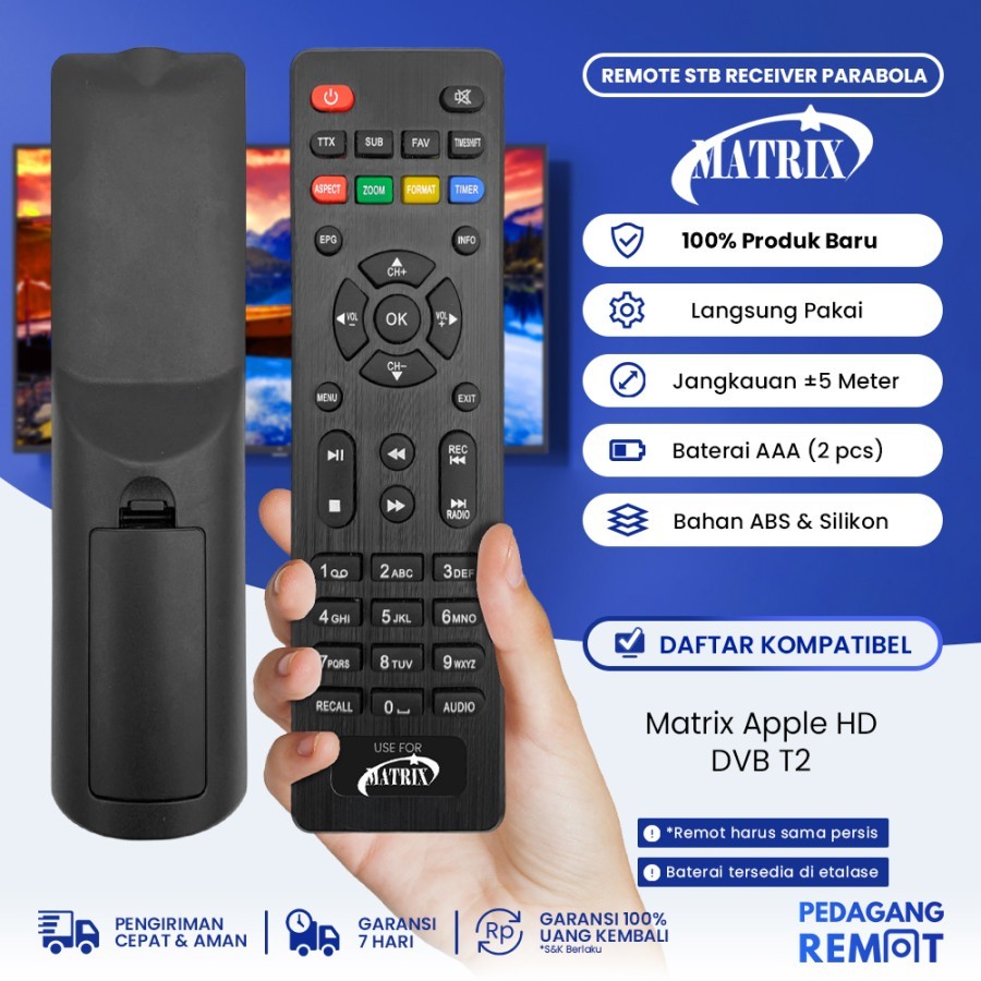 remot remote STB MATRIX APPLE HD DVB T-2