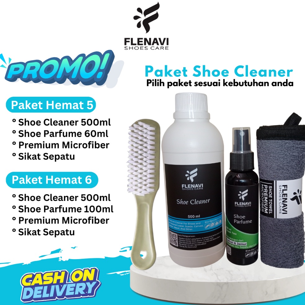 KODE Q26Q Paket Pembersih Sepatu Shoes Cleaner Parfum Sepatu Sabun Cuci Sepatu  Flenavi