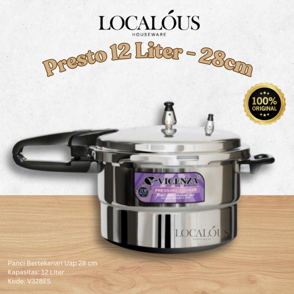 Panci Presto Vicenza Original 3liter, 8 liter, 12liter - Pengempuk Daging