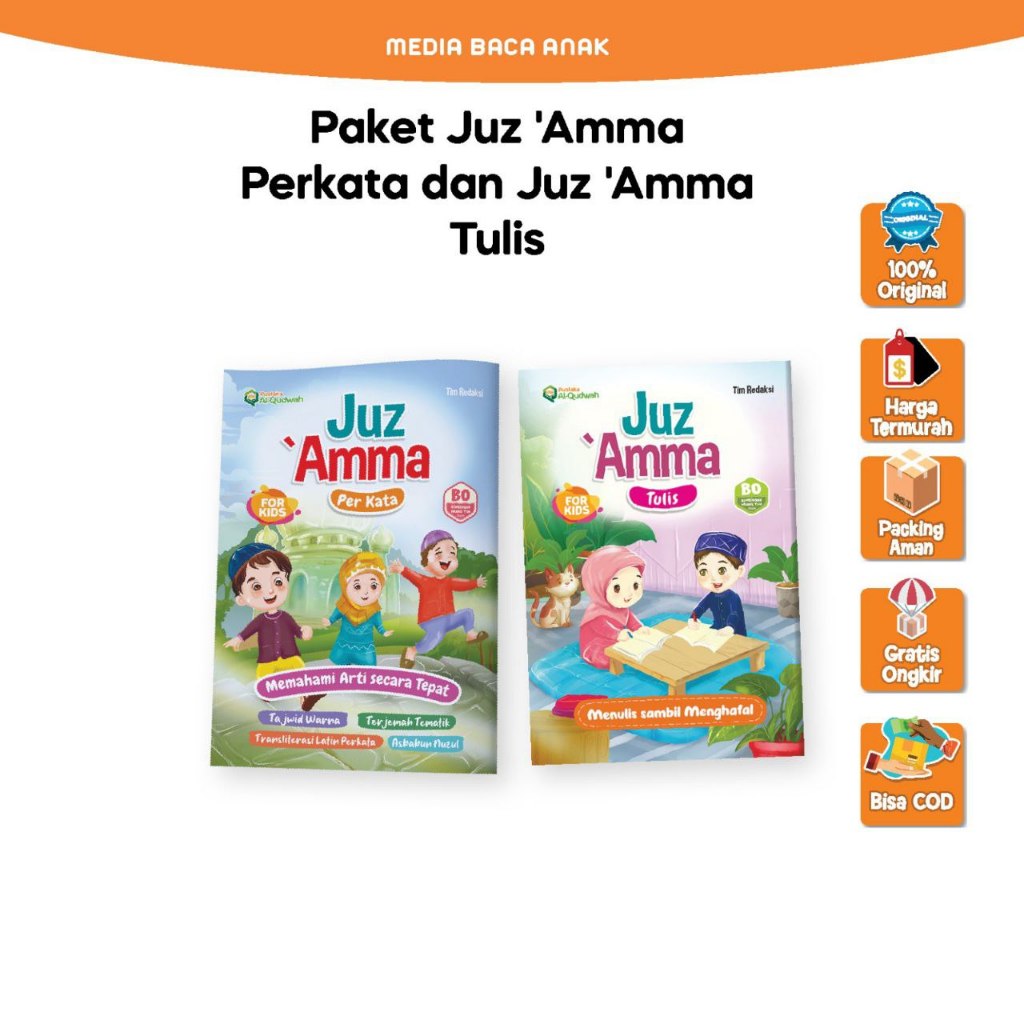 AL QUDWAH - [Dapat 2] Buku Juz amma Tulis dan Juz amma Per Kata Ukuran Besar