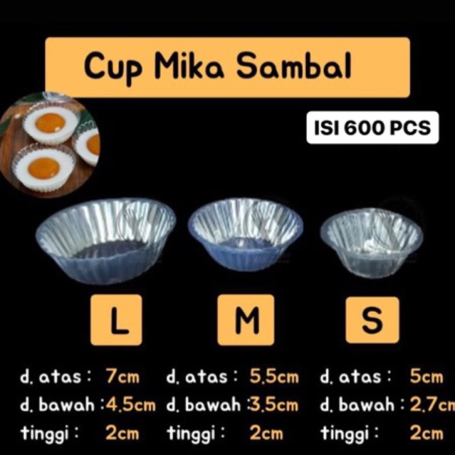 CUP MIKA SAMBAL SAUS KFC ISI 600 PCS