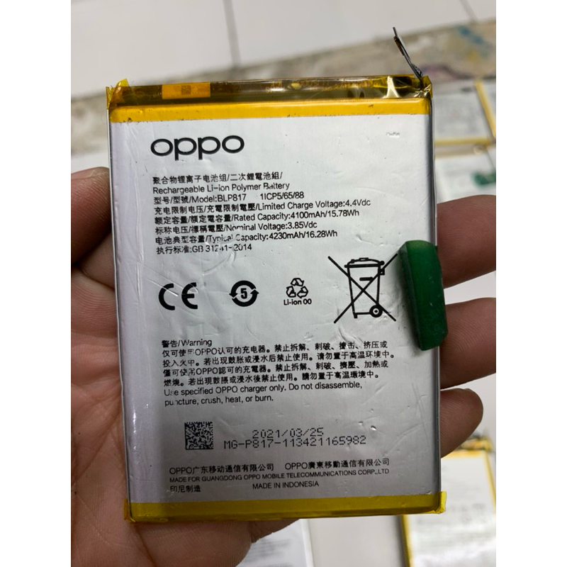Baterai Batre Oppo Blp817 Copotan ori 100% asli