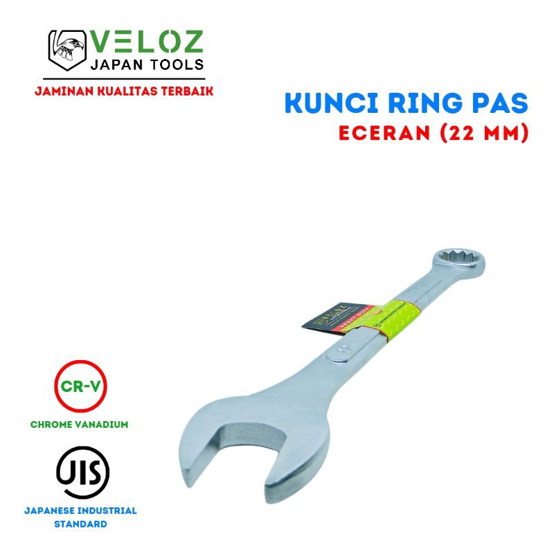 VELOZ KUNCI RING PAS 22MM - KUNCI KOMBINASI RING PAS ECERAN 22MM - KUNCI PAS RING 22MM