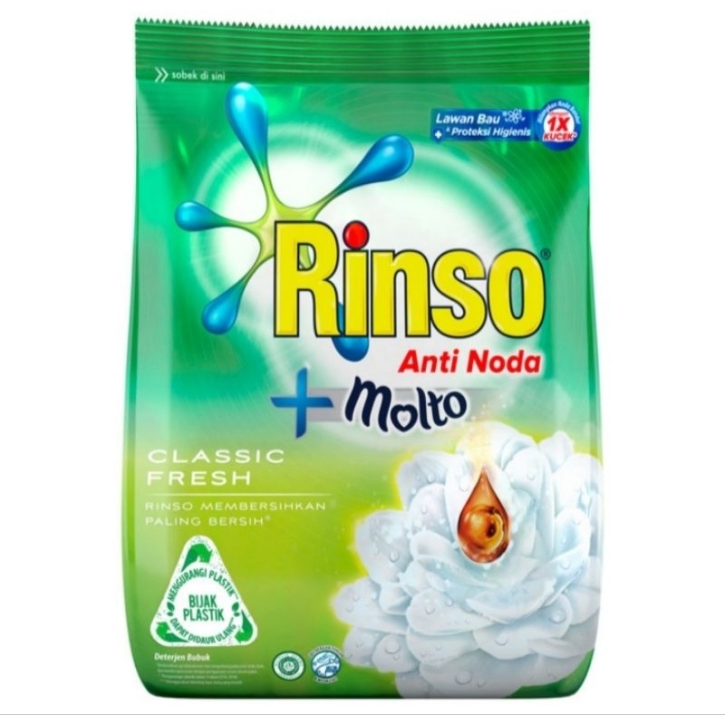 Rinso Molto Deterjen Bubuk Classic Fresh 380 gr / Deterjen Bubuk Rinso Molto