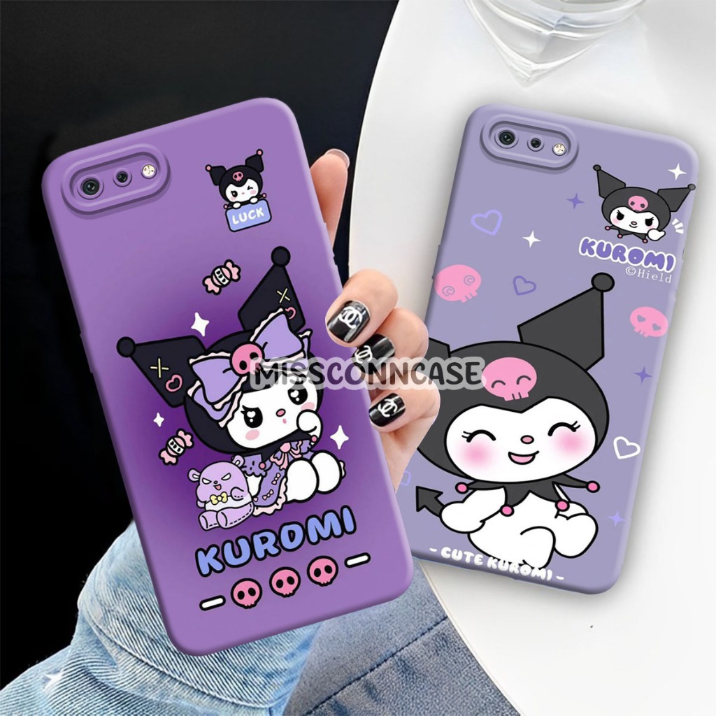 Casing Oppo A1K A5s A7 A12 A11K F9 REALME 2 PRO A3S REALME C2 Motif Kuromi Lucu - Case Lucu - Casing