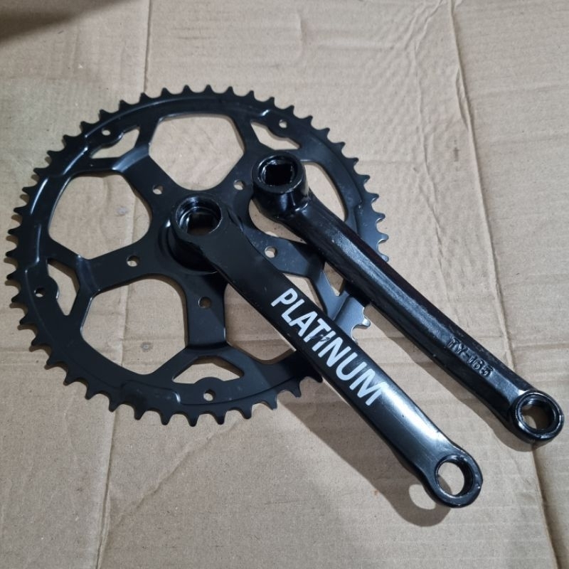 Crank Fixie seli 48T Arm 165MM BB Kotak single speed Steel