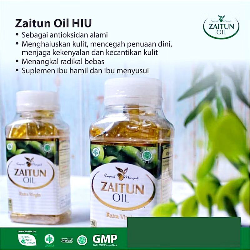 HIU Minyak Zaitun 120 kapsul Extra Virgin Oil