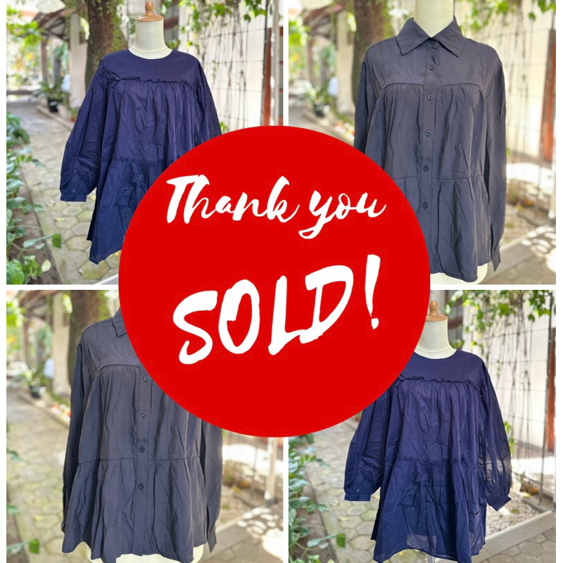 ᴸᵃⁿᵍˢᵘⁿᵍ ᵏⁱʳⁱᵐ❤️NBU❤️ Benang Jarum x Buttonscarves Ivy Blouse Navy