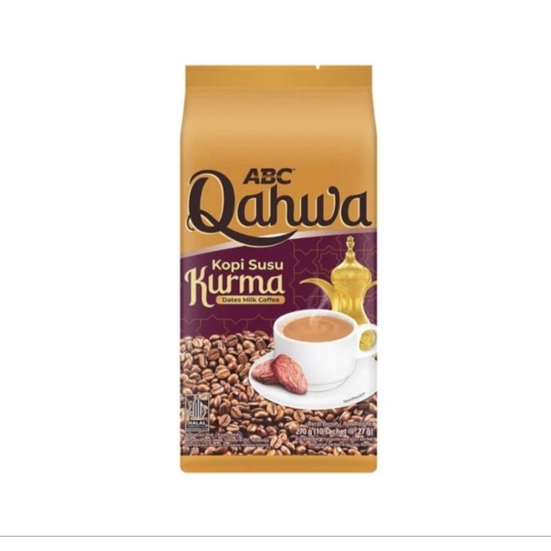 

Abc kopi susu KURMA | 10 sachet EXP.6/25