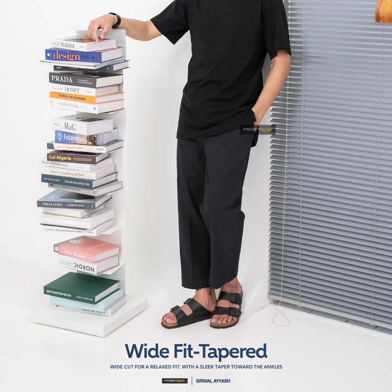 KODE G34I MOSLEMEPIC  Ayyash Wide FitTapered Ankle Pants Sirwal Ayyash