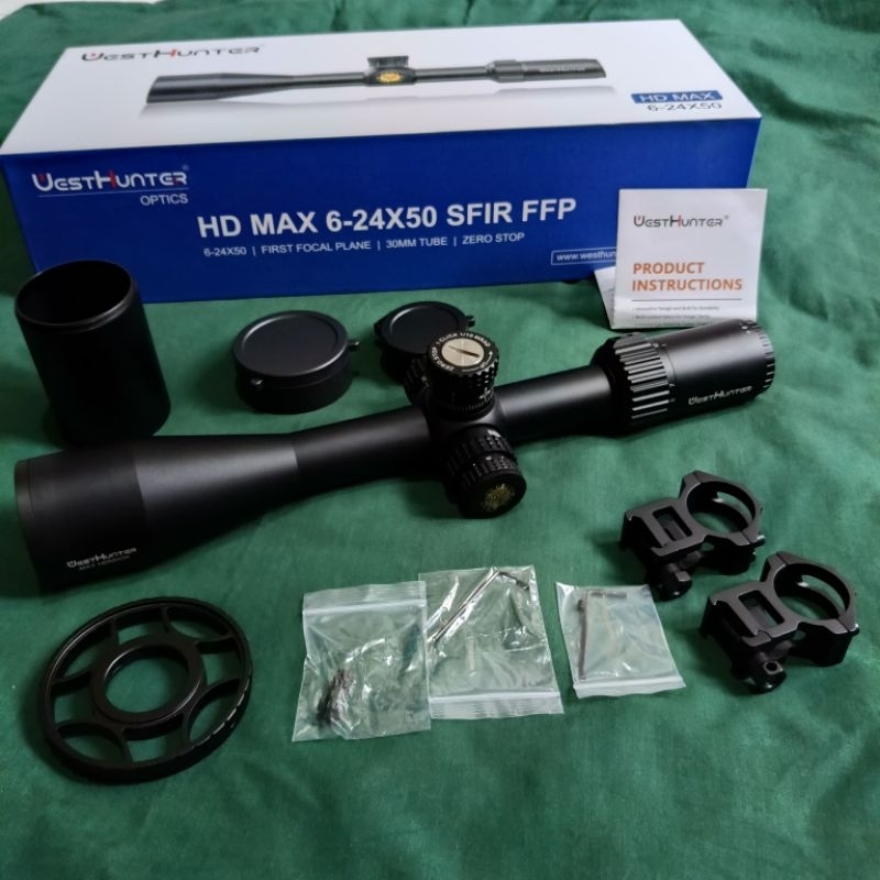 Telescope westhunter hd max 6-24x50 sfir FFP zero stop
