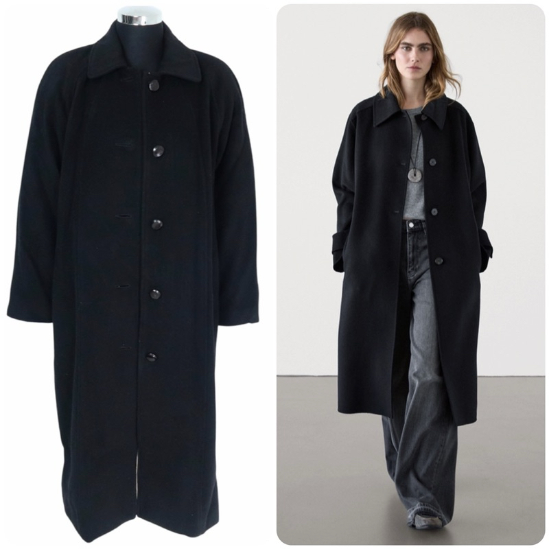 Women premium cashmere coat in black brand Brindille made in japan
