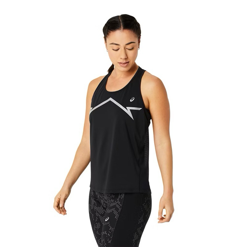 ASICS  Women Lite-Show Tank hitam original asli murah diskon