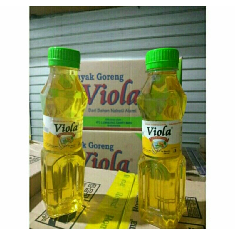 

Minyak goreng viola 250 ml botol isi 12