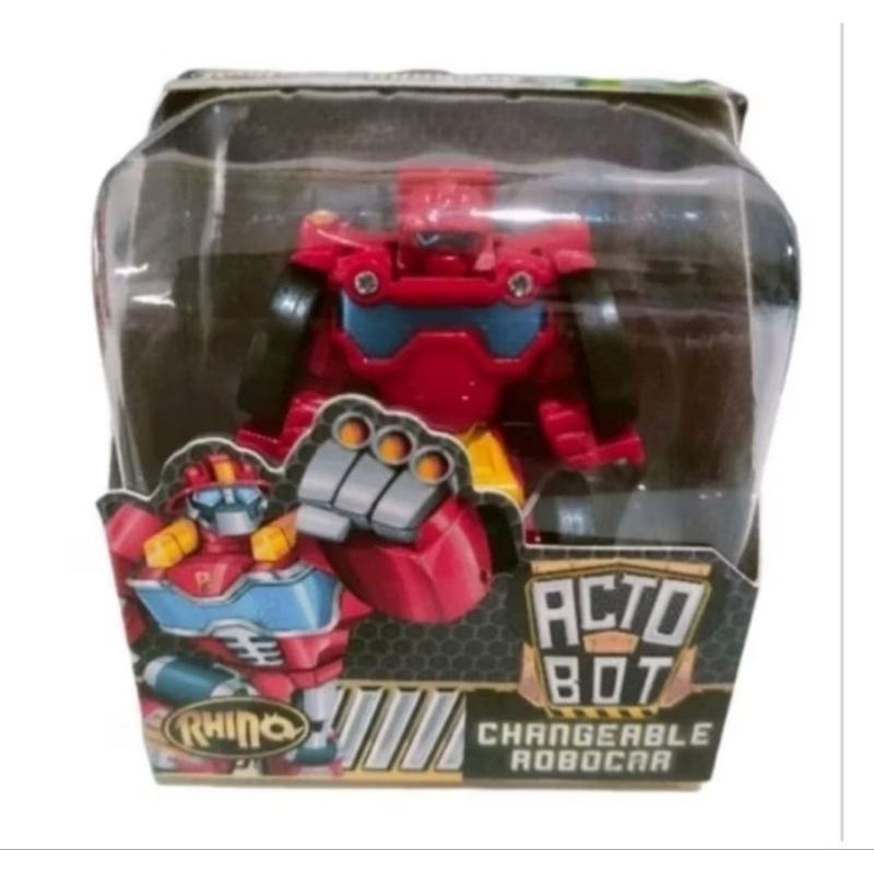 MAINAN MOBIL JADI ROBOT ACTOBOT RHINO CHANGEABLE ROBOCAR