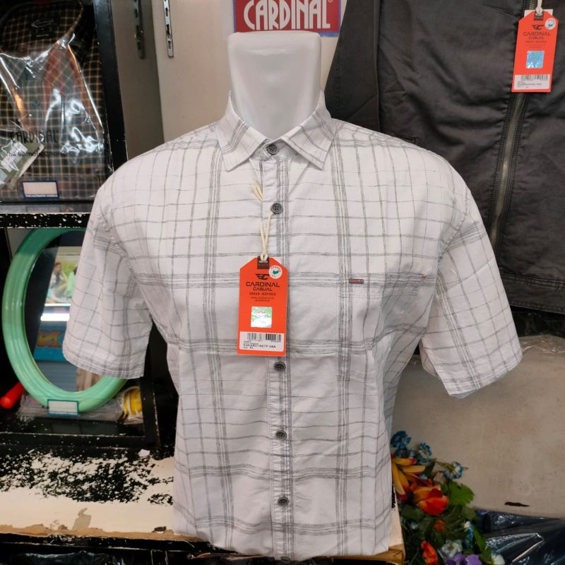 CARDINAL Kemeja Lengan Pendek Katun Pria Cardinal EAKAR1687