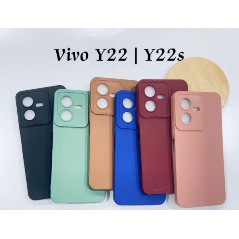 Softcase pro camera Vivo Y22/Y22S macaron