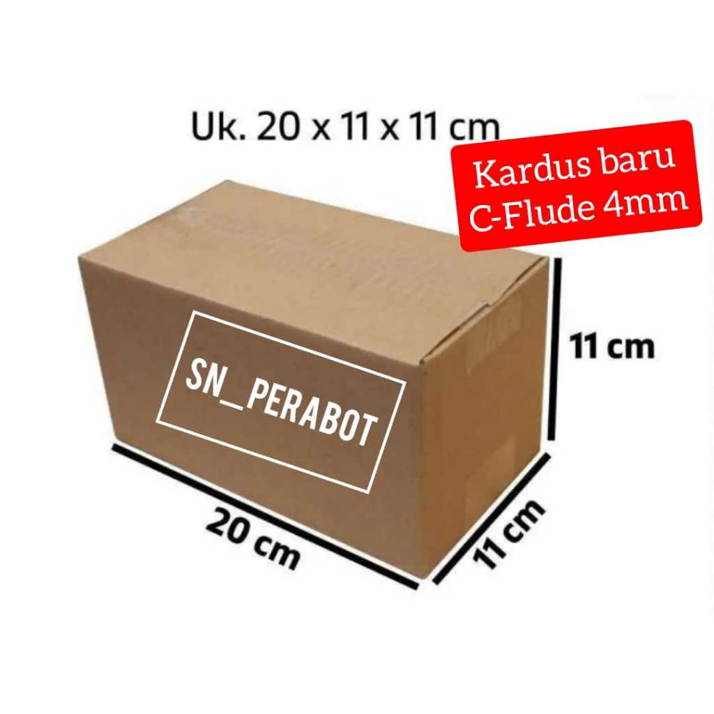 

4MM C-FLUDE KARDUS BOX PACKING 20x11x11cm / KARDUS PACKING ONLINE SHOP 20 x 11 x 11 CM KARDUS KATRON BOX PACKING PAKING
