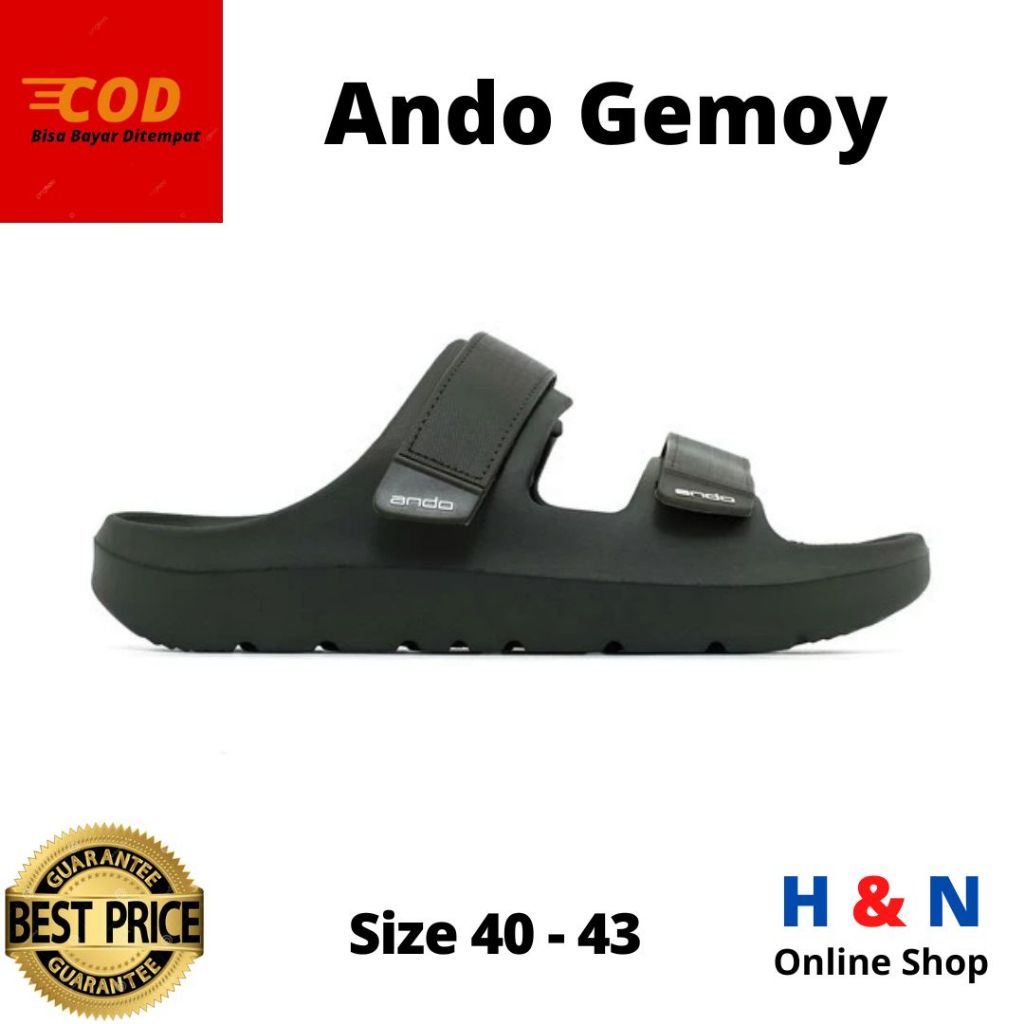 H&N Online Shop - Sandal Slide ANDO GEMOY - Sendal Lembut, Ringan dan Nyaman - SIZE 38-43.