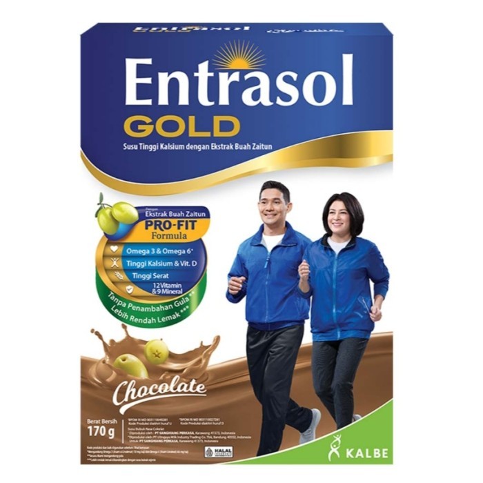 

Entrasol Gold Susu Bubuk Nutrisi Dewasa Chocolate 170gr / Coklat