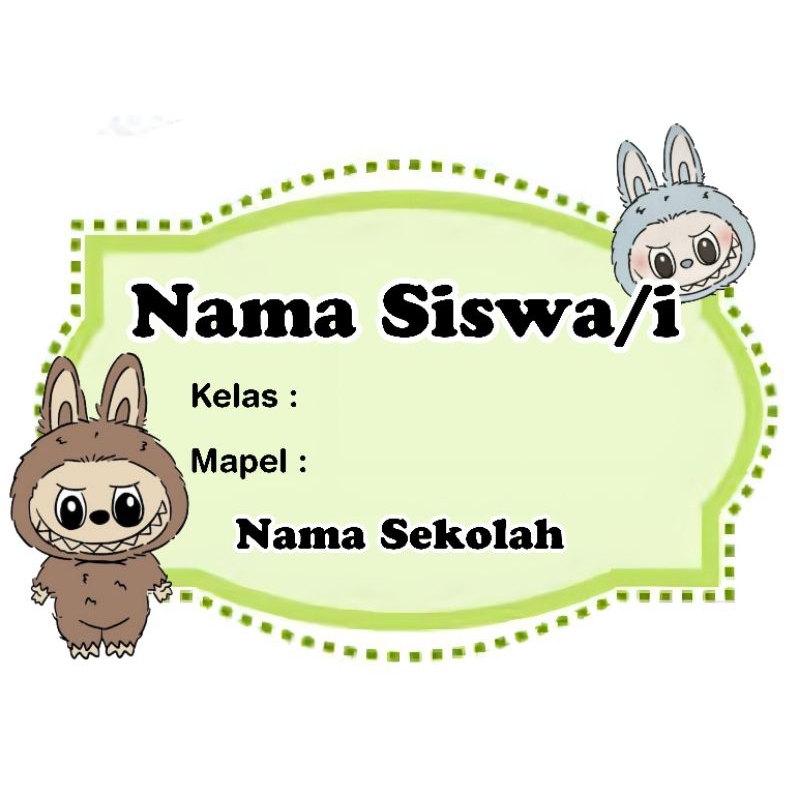 

STIKER LABEL BUKU LABUBU (ISI 50 PCS)