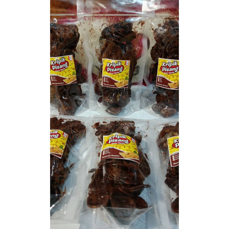 

keripik pisang coklat paket isi 10 pouch mini untuk di jual lagi @ 50gr