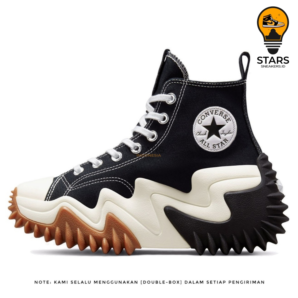 Converse Run Star Motion Canvas Platform Black White