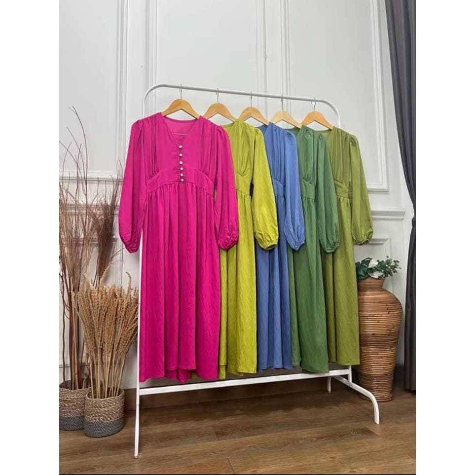 SELIN MIDI DRESS CRINKLE AIRFLOW BUSUI