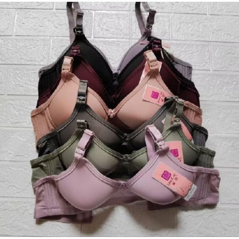 (3 Pcs) BRA LINGCAO ORIGINAL KAIT DUA // BRA IMPORT LINGCAO TANPA KAWAT  // BH LINGCAO DUA KAIT