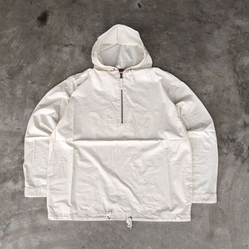 Jaket Vintage Pria POLO RALPH LAUREN Broken White Original Size XL