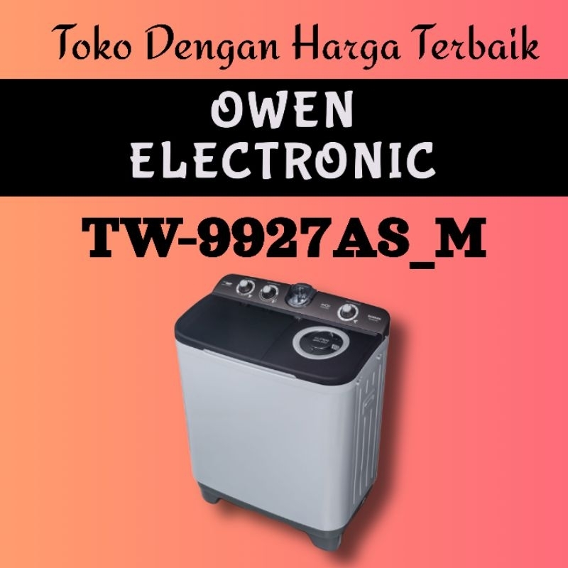 SANKEN MESIN CUCI 2 TABUNG SEMI AUTO WASHER TW-9927AS_M 7.5 Kg